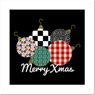 Merry Christmas ornaments design Posters and Art